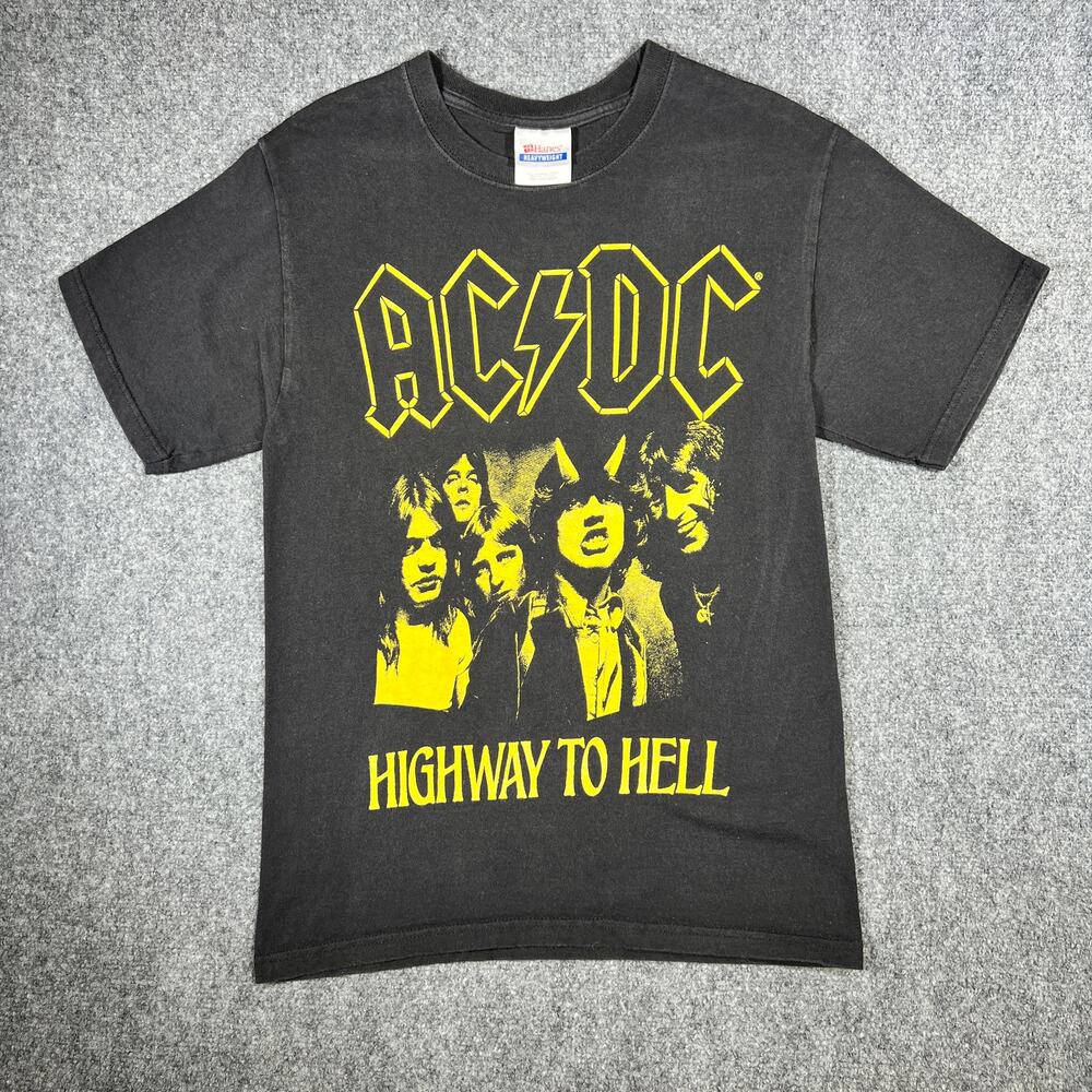 Vintage AC/DC Highway To Hell Band T-Shirt Black Small